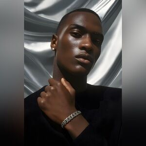 *NEW* Men’s 925 Silver Vintage Style Cuban Bracelet